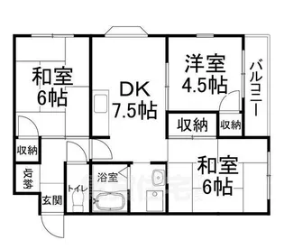 ガーデンテラス金ケ原【2階】の間取り