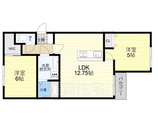 Lianola Hirano WEST【1階】の間取り