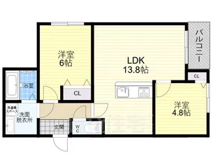 Lianola Hirano WEST【1階】の間取り