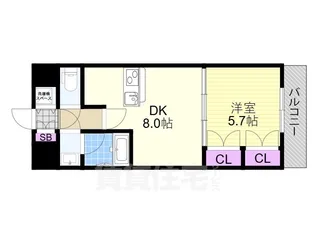 センターヒル御幣島【11階】の間取り