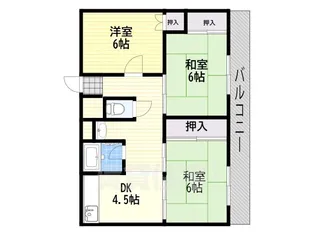 ビレッジハウス城蓮寺【1-305号室】の間取り