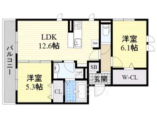 ジョリーメゾンエスト【2階】の間取り
