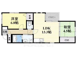 サン プロス ミタニ【2階】の間取り