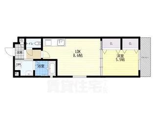 クリエオーレ誉田【3階】の間取り