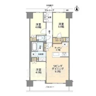 ファインレジデンス京都五条通【3階】の間取り