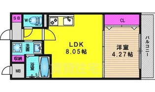 リバーサイド桂 壱番館【3階】の間取り