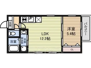 LUNA terrace【301号室】の間取り