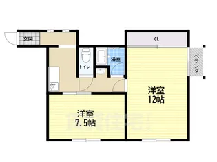 昇幸ハイツ【1階】の間取り