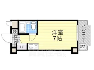シャトー辰巳【6階】の間取り