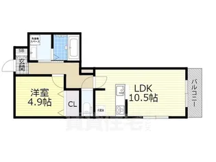 Alegria高槻本町(アレグリア高槻本町)【1階】の間取り