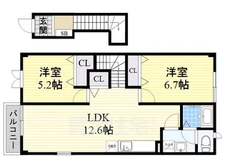 プリュジュール【2階】の間取り