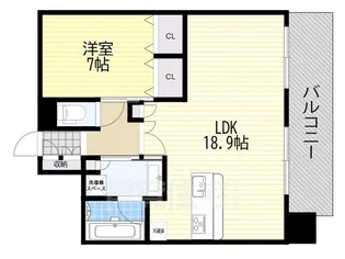 ヴェルシティ東大阪スカイ【5階】の間取り