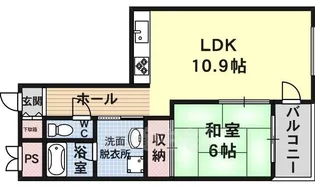 エクセラート天王寺東【3階】の間取り