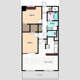 シャン・ド・フルール【2階】の間取り