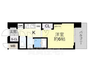 プレリスNEO大阪十三エルヴィオン【2階】の間取り