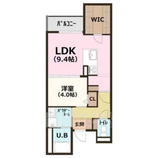 ぱ〜くたうんルナ名古屋【1階】の間取り
