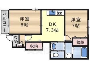 ファシネイション春日2【1階】の間取り