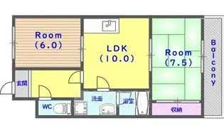 シャルム円山【2階】の間取り