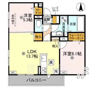 「GRAMM東小野堀町EAST」【3階】の間取り