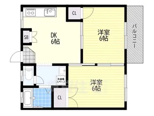 第三カナヤハイツ【2階】の間取り