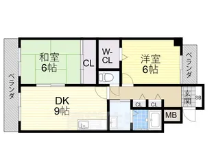 グランディール青山【1階】の間取り