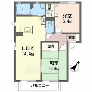 エスペランサ2【201号室】の間取り