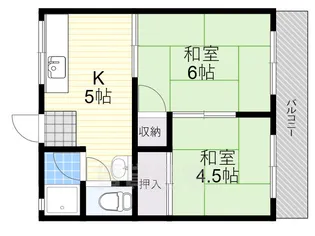 寺本ハイツB棟【2階】の間取り