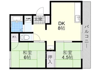 藤井ハイツA棟【1階】の間取り