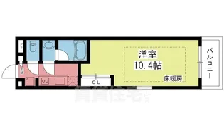 グランコスモ河原町【10階】の間取り