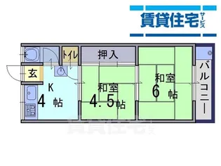 桐田マンション【C号室】の間取り