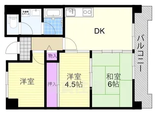 千舟リバーサイドヴィラA棟【2階】の間取り