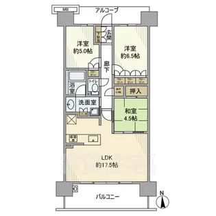 京都桂川つむぎの街ブライトスクエア【1419号室】の間取り