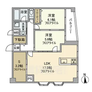 藤和シティホームズ堺町通【5階】の間取り