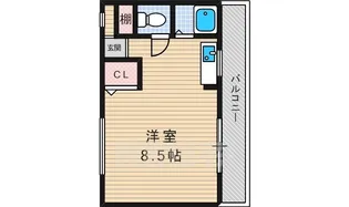三熊ハイツ駅前【106号室】の間取り