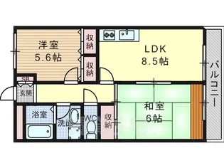 ラスヌベス【4階】の間取り