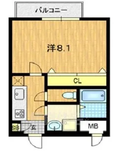 シャルレ1番館【2階】の間取り