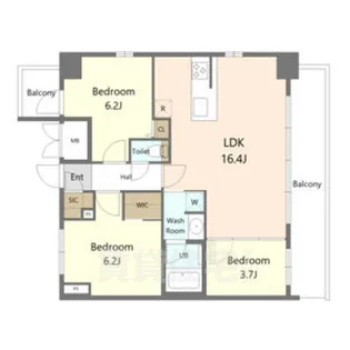 S-RESIDENCE名古屋菊井aline【14階】の間取り