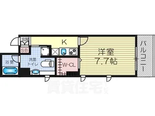 セレッソコートリバーサイドOSAKA【701号室】の間取り