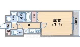 ランドアート甲子園【6階】の間取り