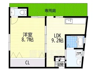 コーポウエムラ【1階】の間取り