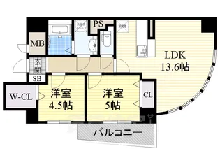 COCO MARINI【5階】の間取り