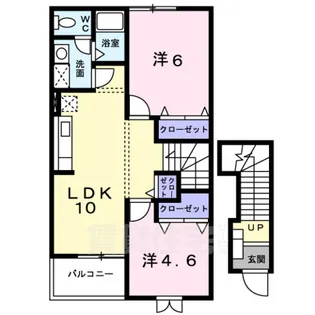 サニークアイエット3【2階】の間取り