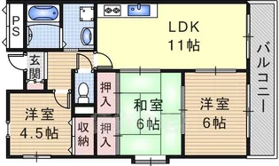 ドミール昆陽【2階】の間取り