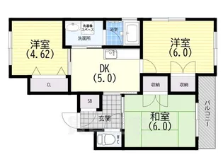 ピア二葉【501号室】の間取り
