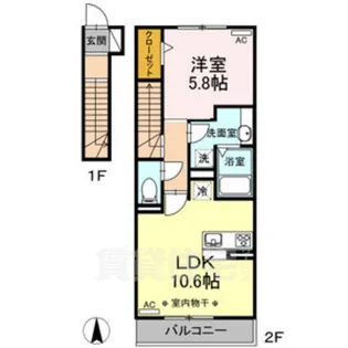 ポポラーレ みのり【2階】の間取り