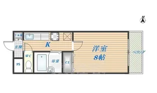 ユニティーハウス【4階】の間取り