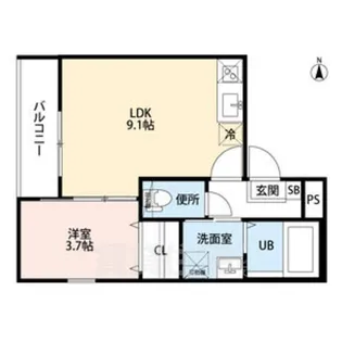アザール【2階】の間取り