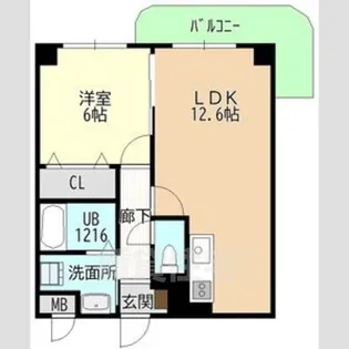 グロウヒルズ新守【2階】の間取り