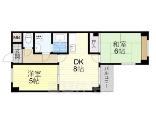万代東マンション【1階】の間取り