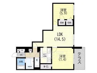Via Sole 六甲道【1階】の間取り